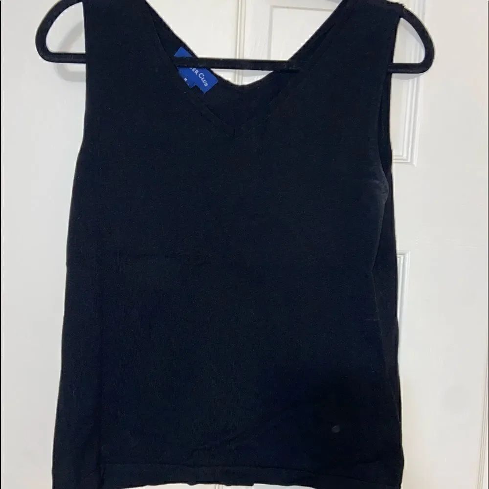Charger club black sleeveless tank